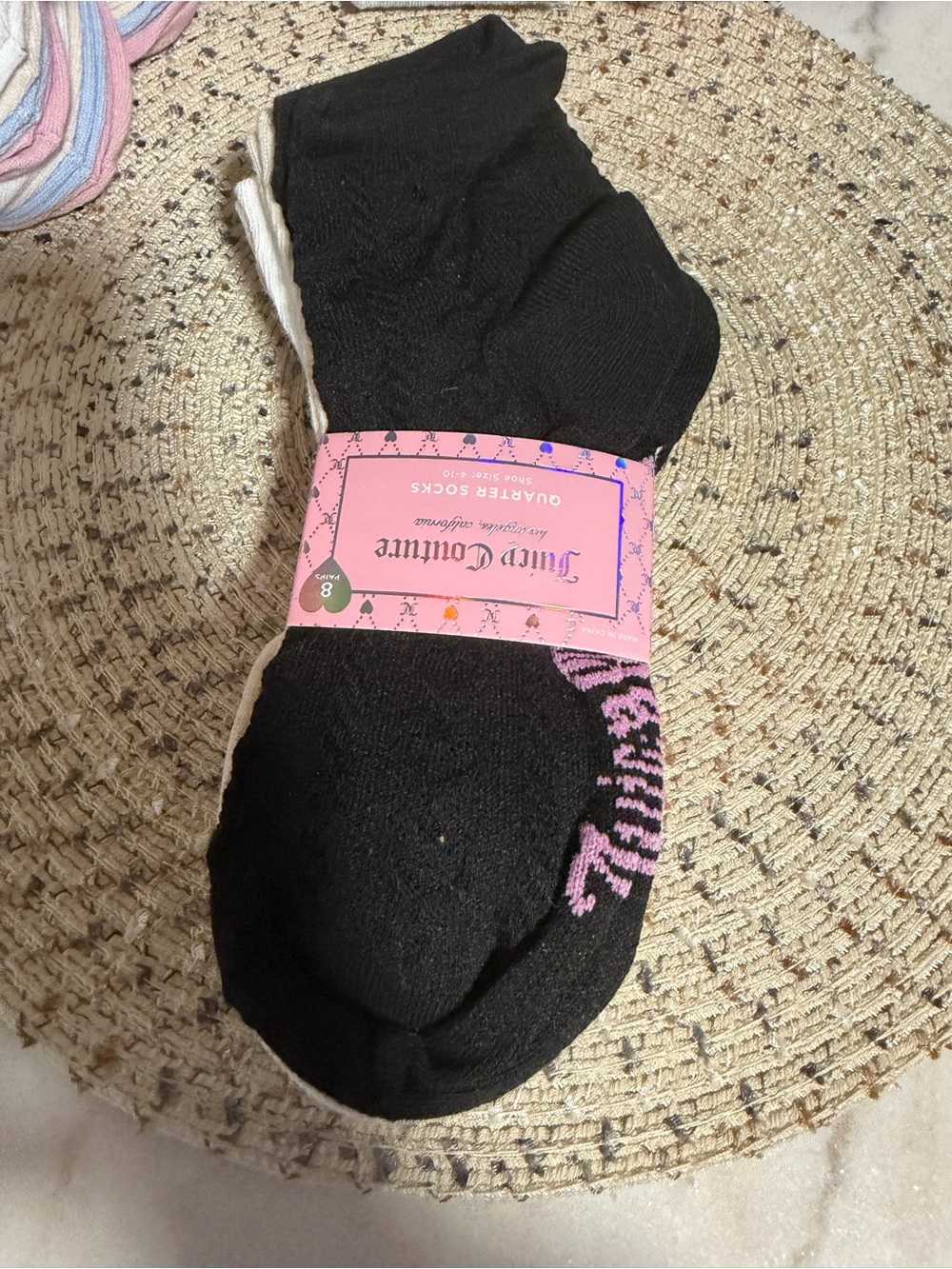 Juicy  Couture 8pairs Quarter Socks - Pink Logo